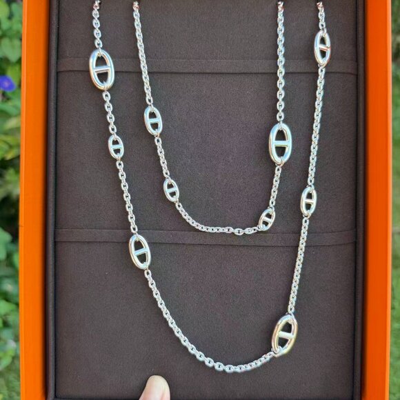 Brand New in Box Hermes Farandole long necklace 120cm - Picture 1 of 3
